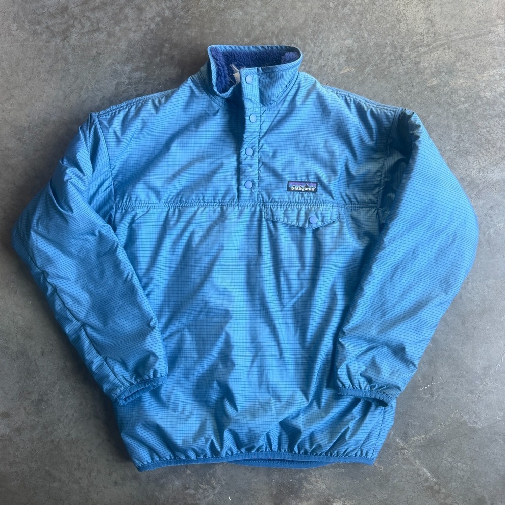 Vintage Patagonia USA Made Snap T Fleece Overcoat Jacket Pullover SZ XS 18.5x23
